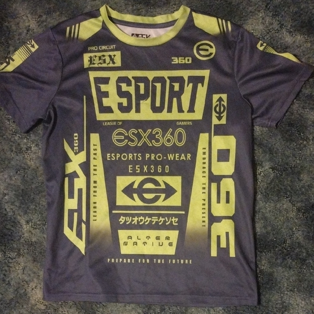 Kids Esport Pro-Wear Shirt - Grey and Lime Green​